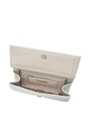 Lotus Cream Clutch Bag with Chain - Image 3 of 4