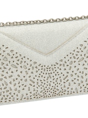 Lotus Cream Clutch Bag with Chain - Image 4 of 4