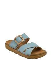 Lotus Blue Mule Sandals - Image 1 of 4