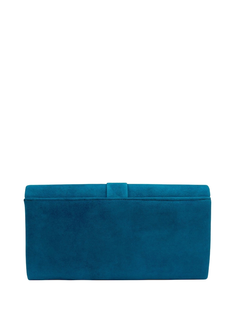 Lotus Blue Clutch Bag With Chain - Image 2 of 4