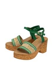Lotus Green Open-Toe Sandals - Image 2 of 4