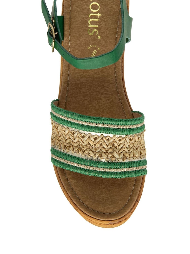 Lotus Green Open-Toe Sandals - Image 4 of 4