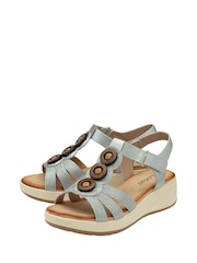 Lotus Silver Open-Toe Heeled Sandals - Image 2 of 4