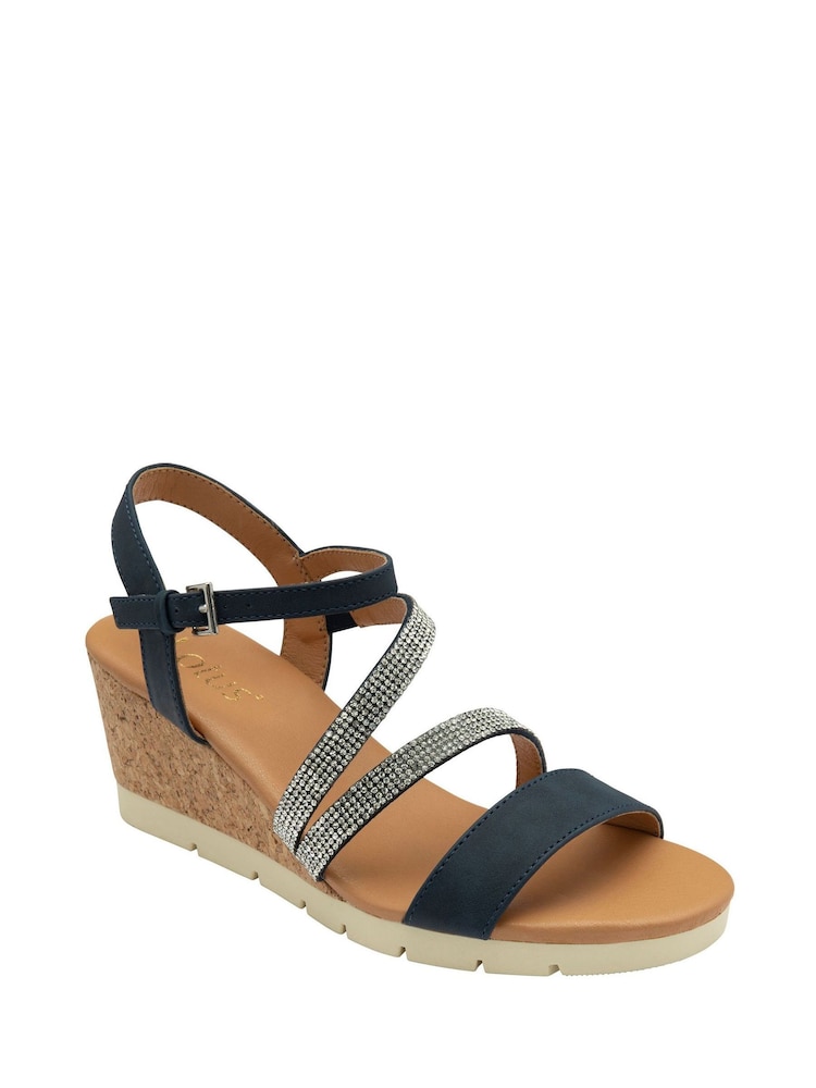 modra/Sliver - Sandali z odprto peto Lotus - Slika 1 iz 4 modra/Sliver - Sandali z odprto peto Lotus - Slika 1 iz 4