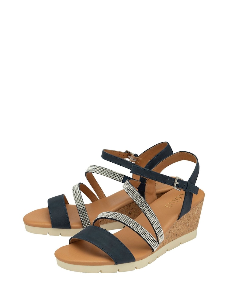 modra/Sliver - Sandali z odprto peto Lotus - Slika 2 iz 4 modra/Sliver - Sandali z odprto peto Lotus - Slika 2 iz 4