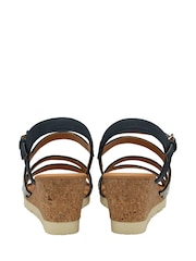 Lotus Blue/Sliver Open-Toe Heeled Sandals - Image 3 of 4