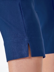 Roman Dark Blue Ground Petite Cropped Stretch Capri Trousers - Image 5 of 5