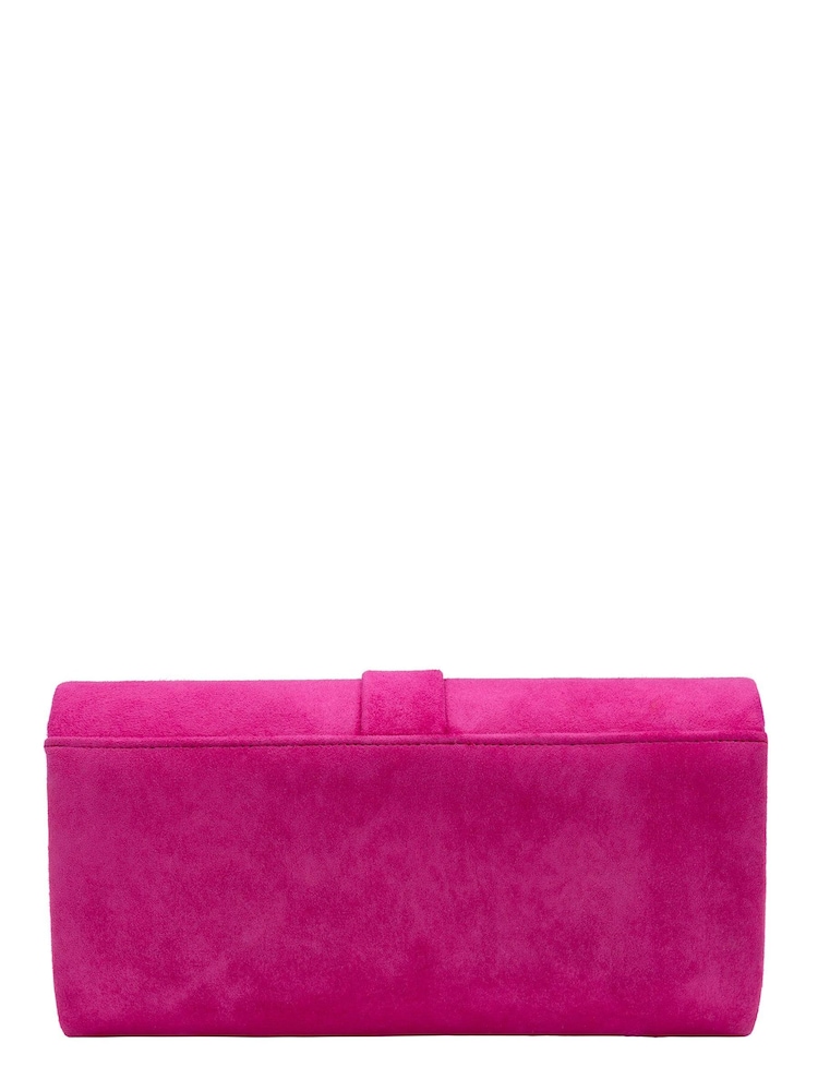 Lotus Pink Clutch Bag With Chain - Image 2 of 2