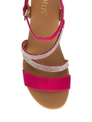 Lotus Pink Open-Toe Wedge Sandals - Image 4 of 4