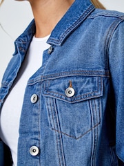 Roman Blue Chrome Petite Bleached Denim Jacket - Image 5 of 5