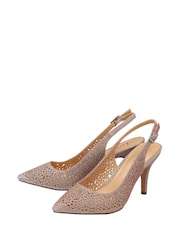 Lotus Pink Slingback Court Shoes - Image 2 of 4