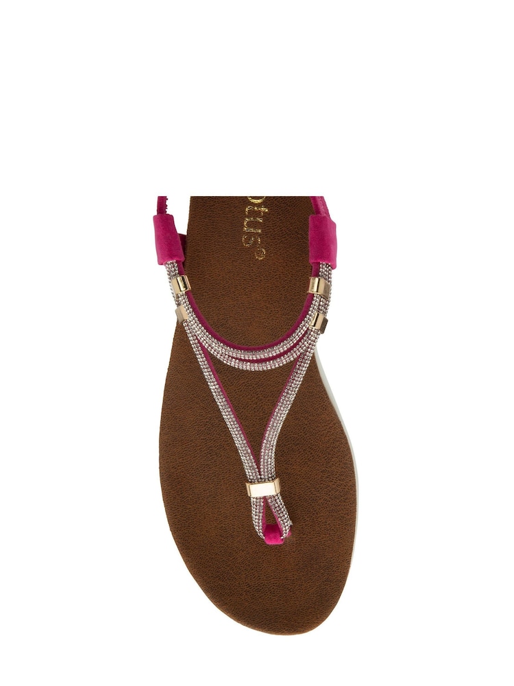 Lotus Pink Flat Toe-Post Sandals - Image 4 of 4