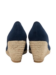 Lotus Blue Microfibre Wedge Shoes - Image 3 of 4