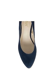 Lotus Blue Microfibre Wedge Shoes - Image 4 of 4