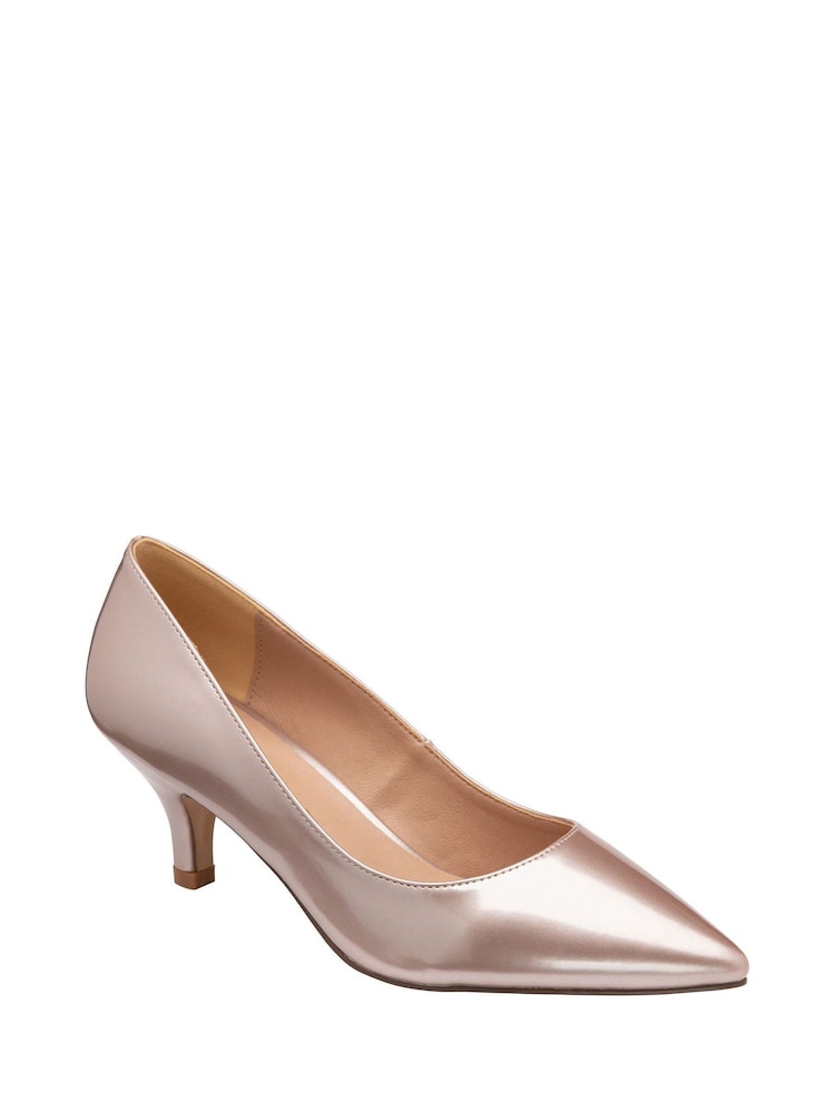 Lotus Pink Kitten-Heel Court Shoes - Image 1 of 4