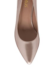 Lotus Pink Kitten-Heel Court Shoes - Image 4 of 4