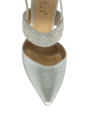 Lotus Silver Slingback Court Shoes - Image 4 of 4