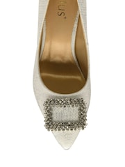 Lotus Silver Snake-Print Court Shoes - Image 4 of 4