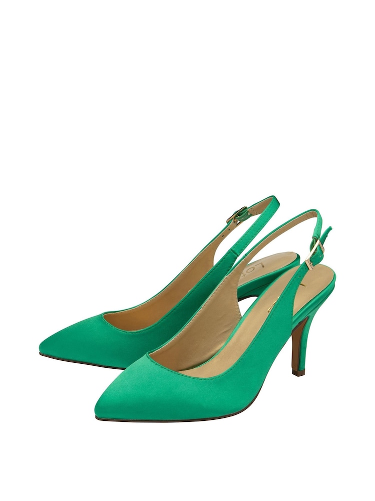 Lotus Green Slingback Court Shoes - Image 2 of 4 Lotus Green Slingback Court Shoes - Image 2 of 4