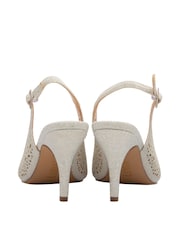 Lotus Silver Slingback Court Shoes - Image 3 of 4