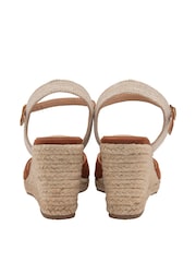 Lotus Brown Wedge Sandals - Image 3 of 4