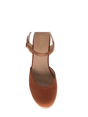 Lotus Brown Wedge Sandals - Image 4 of 4