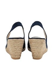 Lotus Blue Microfibre Wedge Espadrilles - Image 3 of 4