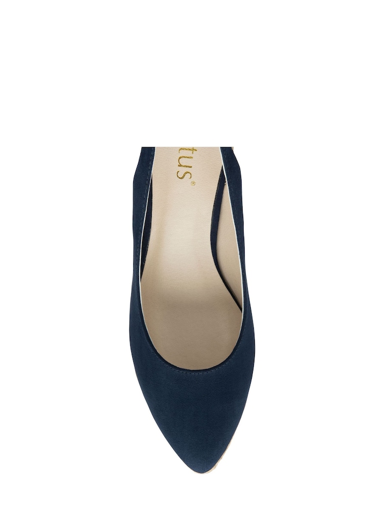 Lotus Blue Microfibre Wedge Espadrilles - Image 4 of 4