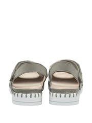 Lotus Grey Peep-Toe Flat Sandals - Image 3 of 4