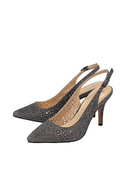 Lotus Grey Slingback Court Shoes - Image 2 of 4