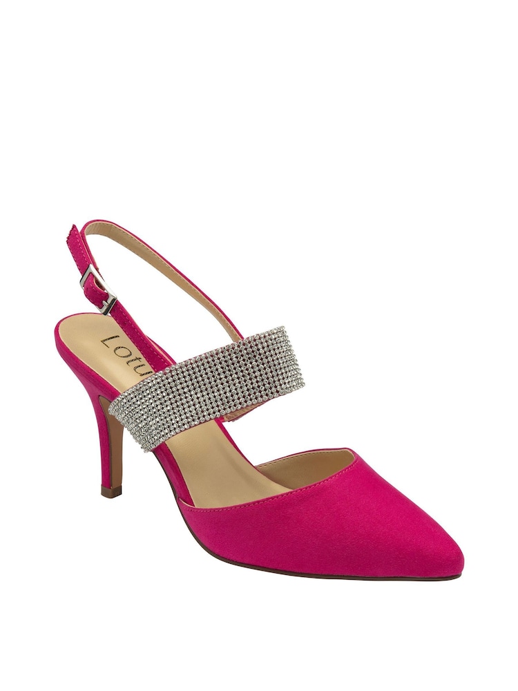 Pink/Silber - Lotus Pumps mit Fersenriemen - Bild 1 von 4 Pink/Silber - Lotus Pumps mit Fersenriemen - Bild 1 von 4