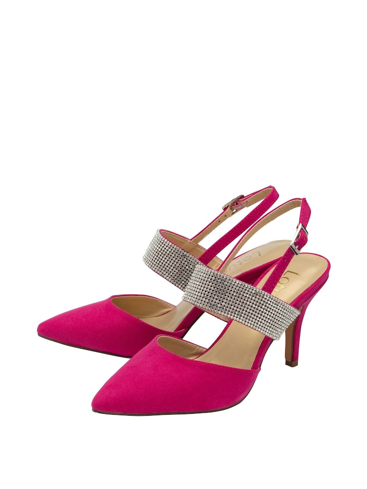 Pink/Silber - Lotus Pumps mit Fersenriemen - Bild 2 von 4 Pink/Silber - Lotus Pumps mit Fersenriemen - Bild 2 von 4