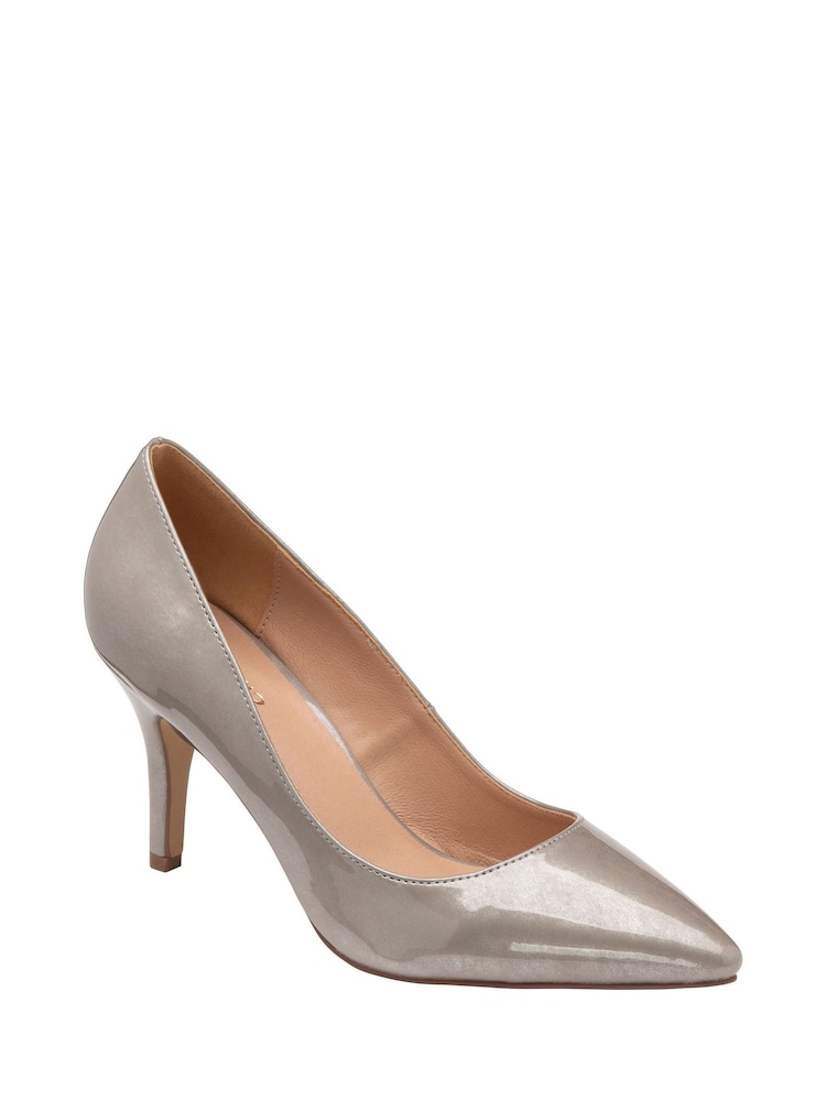 Lotus Grey Patent Court Shoes - Image 1 of 4