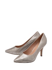 Lotus Grey Patent Court Shoes - Image 2 of 4