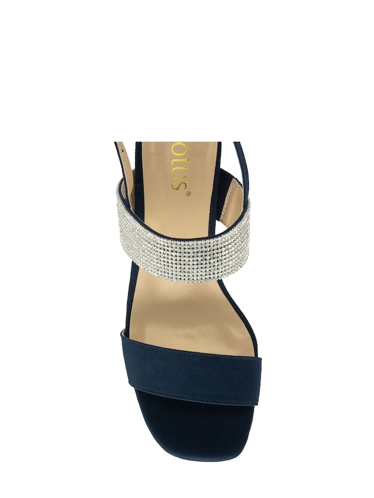 Blau - Lotus Peeptoe-Sandalen mit Blockabsatz - Bild 4 von 4 Blau - Lotus Peeptoe-Sandalen mit Blockabsatz - Bild 4 von 4