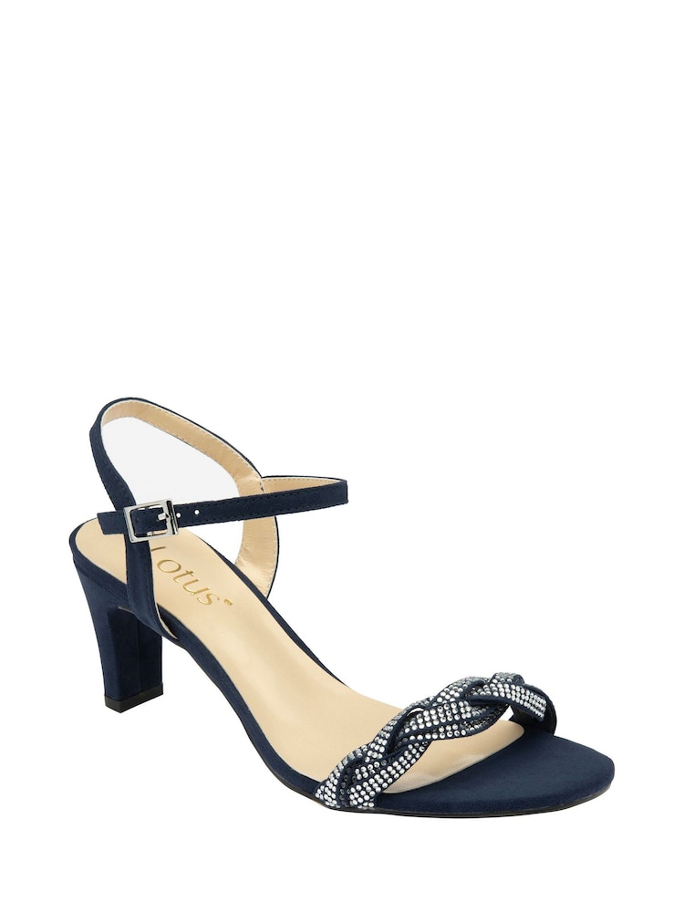 Blau - Lotus Offene Sandaletten mit Absatz - Bild 1 von 4 Blau - Lotus Offene Sandaletten mit Absatz - Bild 1 von 4