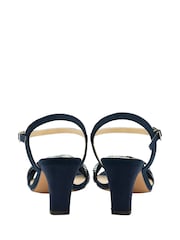 Lotus Blue Open-Toe Heeled Sandals - Image 3 of 4