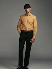 Yellow Gold Slim Fit Easy Care Single Cuff Shirt - Image 2 of 8