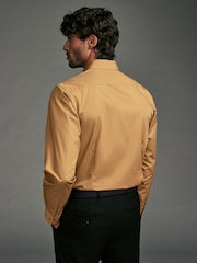 Yellow Gold Slim Fit Easy Care Single Cuff Shirt - Image 3 of 8