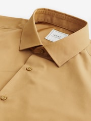 Yellow Gold Slim Fit Easy Care Single Cuff Shirt - Image 8 of 8
