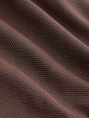 Chocolate Brown Slim Fit Trimmed Easy Care Single Cuff Oxford Shirt - Image 9 of 9
