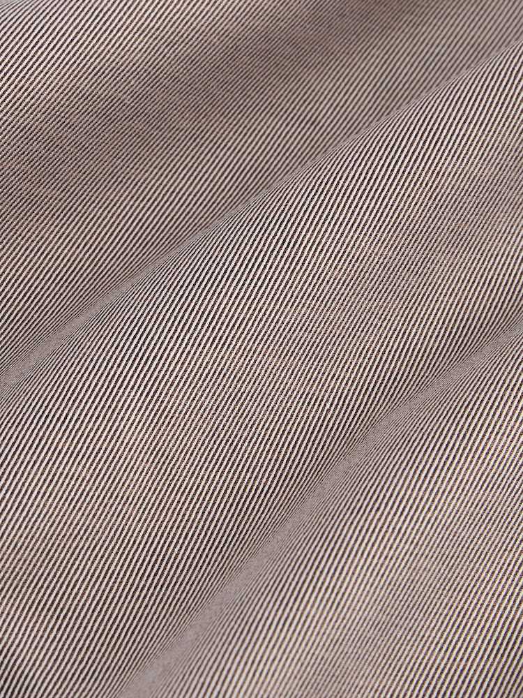 Neutral Brown Slim Fit Signature Single Cuff Texture Pima Cotton Shirt With Cutaway Collar - Image 8 of 8