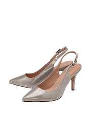 Lotus Grey Slingback Court Shoes - Image 2 of 4