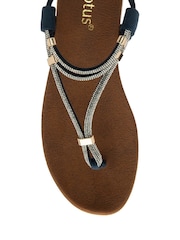 Lotus Blue Flat Toe-Post Sandals - Image 4 of 4