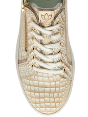 Lotus Gold Leather Zip-Up Trainers - Image 4 of 4