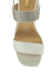 Lotus White Open-Toe Block-Heel Sandals - Image 4 of 4