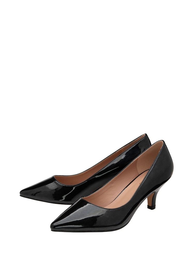 Schwarz - Lotus Pumps mit Kittenabsatz - Bild 2 von 4 Schwarz - Lotus Pumps mit Kittenabsatz - Bild 2 von 4
