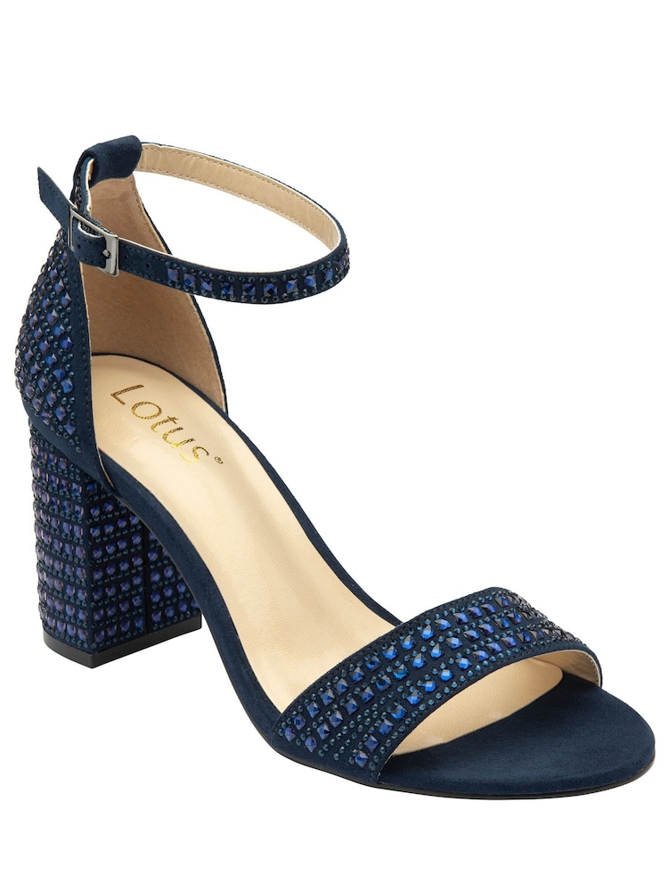 Blau - Lotus Offene Sandaletten mit Absatz - Bild 1 von 4 Blau - Lotus Offene Sandaletten mit Absatz - Bild 1 von 4