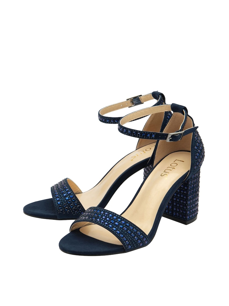 Blau - Lotus Offene Sandaletten mit Absatz - Bild 2 von 4 Blau - Lotus Offene Sandaletten mit Absatz - Bild 2 von 4