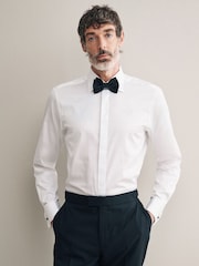 White Occasion Signature Slim Double Cuff 100% Pima Cotton Dress Shirt With Cutaway Collar - Image 1 of 7